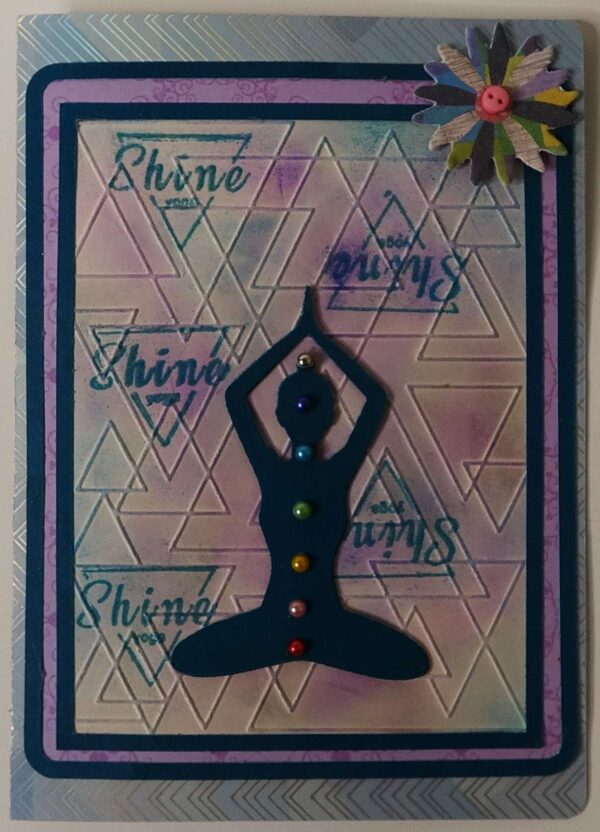 Handmade card for yogis. Greeting yoga cards. Yoga card. Yoga cards. Rise and Shine.  