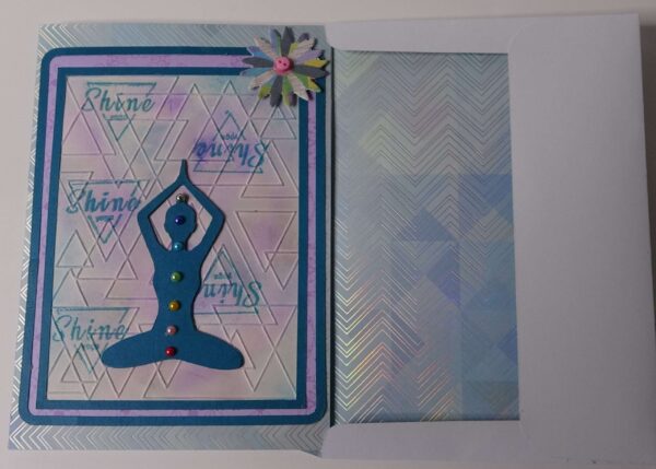 Handmade card for yogis. Greeting yoga cards. Yoga card. Yoga cards. Rise and Shine.  