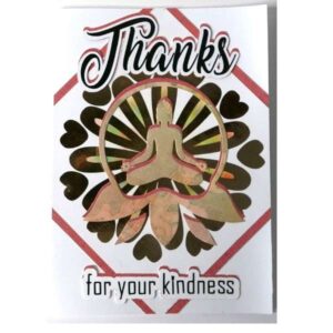 Handmade card for yogis. Greeting yoga cards. Yoga card. Yoga cards.  Kindness.