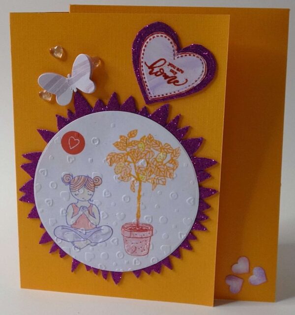 Handmade card for yogis. Greeting yoga cards. Yoga card. Yoga cards.  