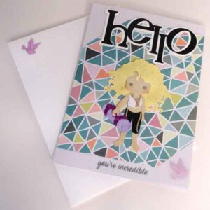Handmade card for yogis. Greeting yoga cards. Yoga card. Yogini. 