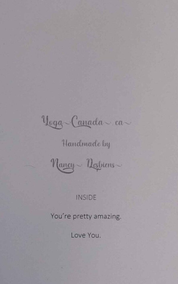 Handmade card for yogis. Greeting yoga cards. Yoga card. Greeting Yoga cards. Root Chakra.  Tree Pose.