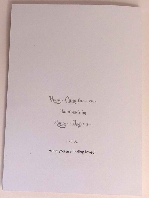 Handmade card for yogis. Greeting yoga cards. Yoga card. Greeting Yoga cards. Root Chakra.  Tree Pose.