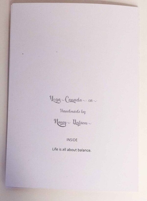 Handmade card for yogis. Greeting yoga cards. Yoga card. Greeting Yoga cards. Root Chakra.  Plank Pose.