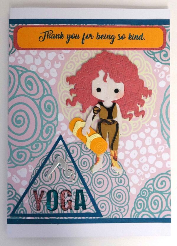 Handmade card for yogis. Greeting yoga cards. Yoga card. Greeting Yoga cards.