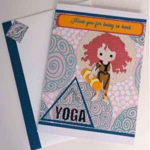 Handmade card for yogis. Greeting yoga cards. Yoga card. Greeting Yoga cards.