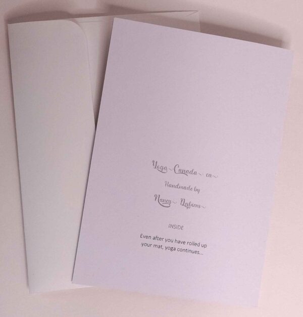 Handmade card for yogis. Greeting yoga cards. Yoga card. Greeting Yoga cards. Root Chakra.  Tree Pose.