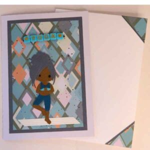 Handmade card for yogis. Greeting yoga cards. Yoga card. Greeting Yoga cards. Root Chakra.  Tree Pose.